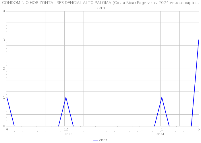 CONDOMINIO HORIZONTAL RESIDENCIAL ALTO PALOMA (Costa Rica) Page visits 2024 