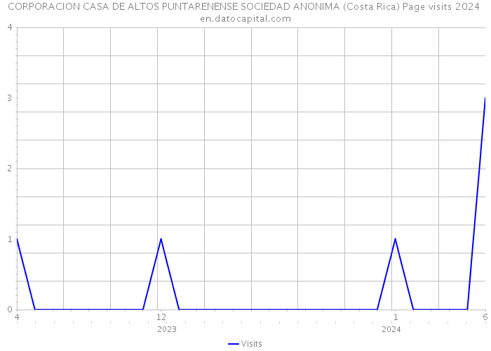 CORPORACION CASA DE ALTOS PUNTARENENSE SOCIEDAD ANONIMA (Costa Rica) Page visits 2024 