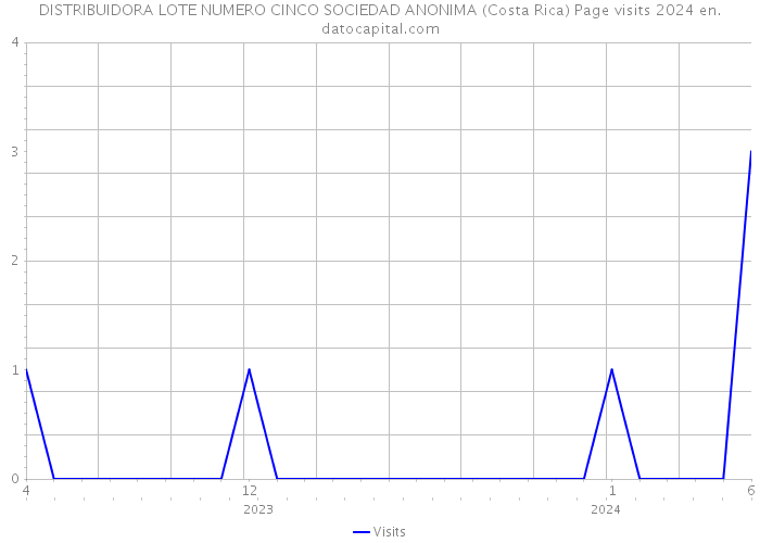 DISTRIBUIDORA LOTE NUMERO CINCO SOCIEDAD ANONIMA (Costa Rica) Page visits 2024 