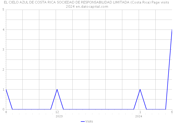 EL CIELO AZUL DE COSTA RICA SOCIEDAD DE RESPONSABILIDAD LIMITADA (Costa Rica) Page visits 2024 