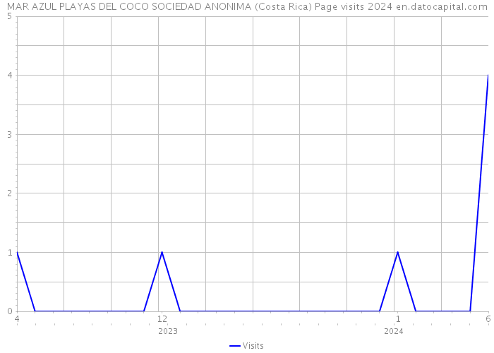 MAR AZUL PLAYAS DEL COCO SOCIEDAD ANONIMA (Costa Rica) Page visits 2024 