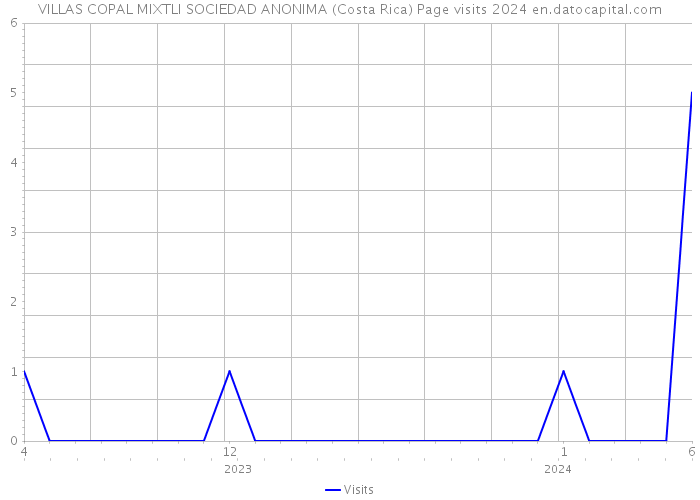 VILLAS COPAL MIXTLI SOCIEDAD ANONIMA (Costa Rica) Page visits 2024 