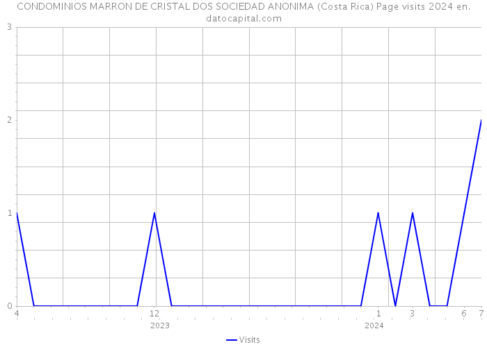CONDOMINIOS MARRON DE CRISTAL DOS SOCIEDAD ANONIMA (Costa Rica) Page visits 2024 