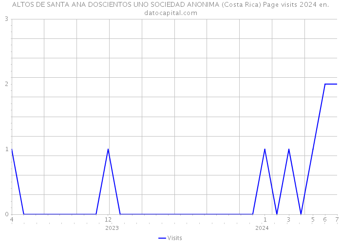 ALTOS DE SANTA ANA DOSCIENTOS UNO SOCIEDAD ANONIMA (Costa Rica) Page visits 2024 