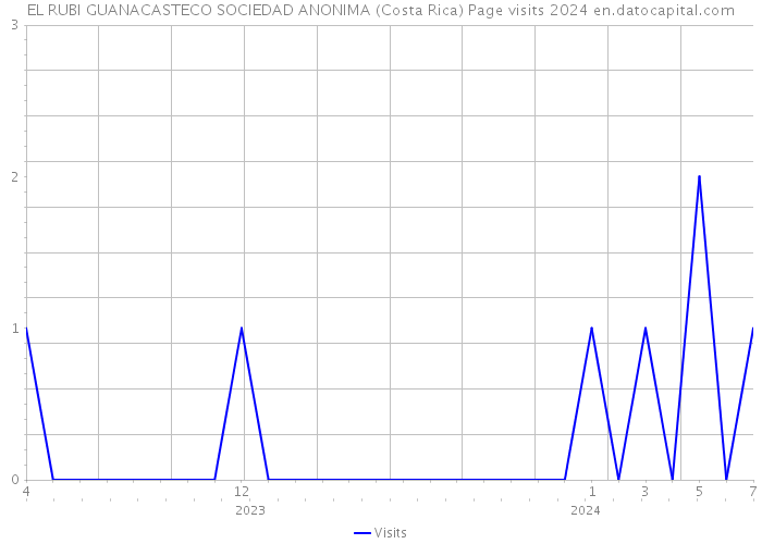 EL RUBI GUANACASTECO SOCIEDAD ANONIMA (Costa Rica) Page visits 2024 