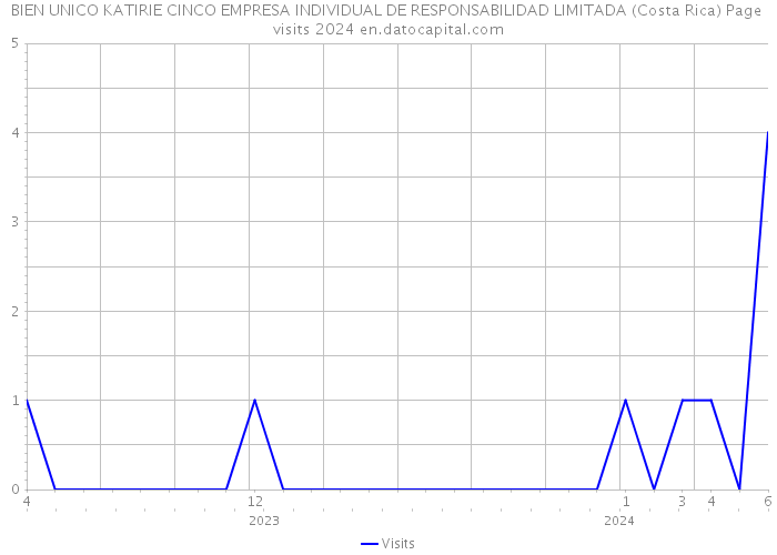 BIEN UNICO KATIRIE CINCO EMPRESA INDIVIDUAL DE RESPONSABILIDAD LIMITADA (Costa Rica) Page visits 2024 