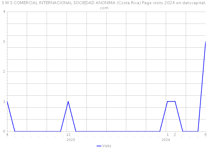 S M S COMERCIAL INTERNACIONAL SOCIEDAD ANONIMA (Costa Rica) Page visits 2024 