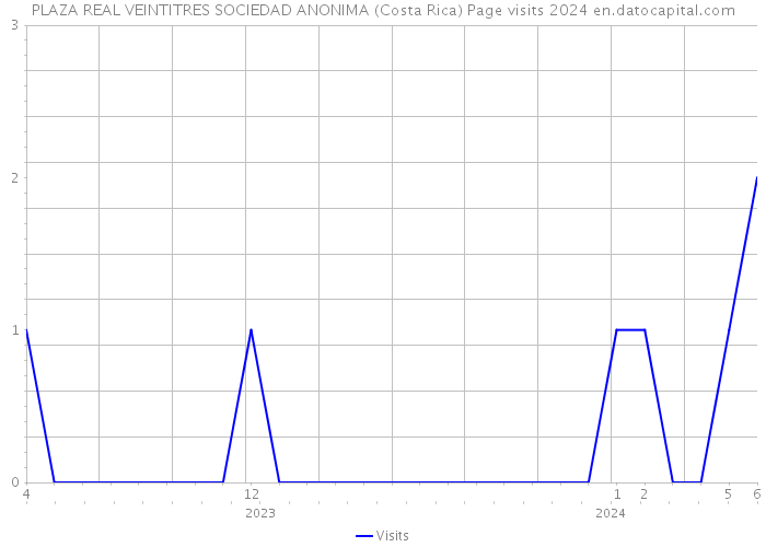 PLAZA REAL VEINTITRES SOCIEDAD ANONIMA (Costa Rica) Page visits 2024 