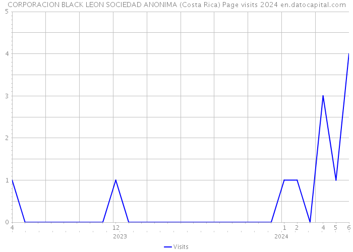 CORPORACION BLACK LEON SOCIEDAD ANONIMA (Costa Rica) Page visits 2024 