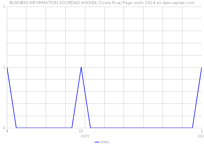 BUSINESS INFORMATION SOCIEDAD ANONIA (Costa Rica) Page visits 2024 