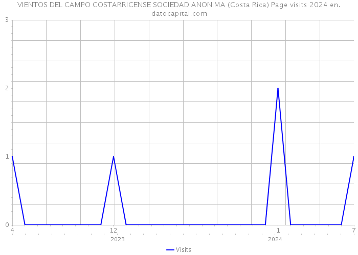 VIENTOS DEL CAMPO COSTARRICENSE SOCIEDAD ANONIMA (Costa Rica) Page visits 2024 