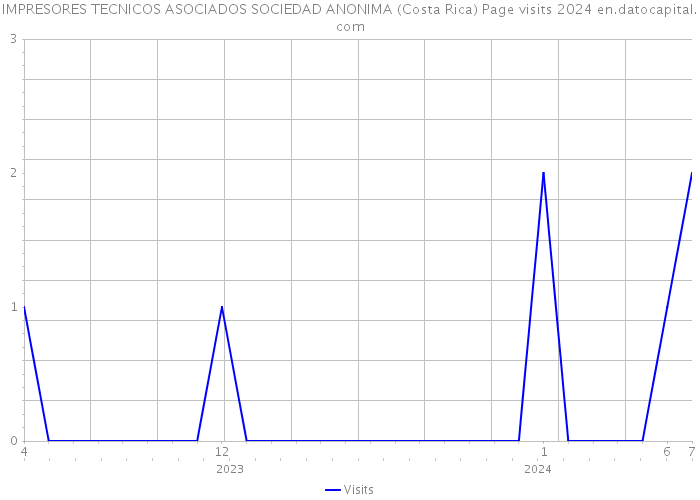 IMPRESORES TECNICOS ASOCIADOS SOCIEDAD ANONIMA (Costa Rica) Page visits 2024 
