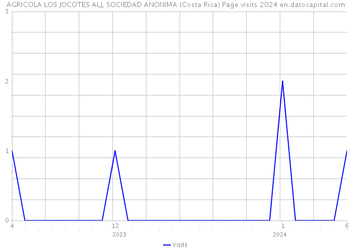 AGRICOLA LOS JOCOTES ALJ, SOCIEDAD ANONIMA (Costa Rica) Page visits 2024 