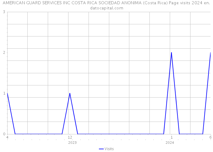 AMERICAN GUARD SERVICES INC COSTA RICA SOCIEDAD ANONIMA (Costa Rica) Page visits 2024 