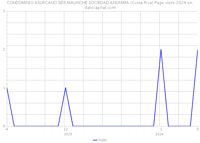 CONDOMINIO ASURCANO SEIS MALINCHE SOCIEDAD ANONIMA (Costa Rica) Page visits 2024 