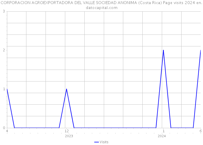 CORPORACION AGROEXPORTADORA DEL VALLE SOCIEDAD ANONIMA (Costa Rica) Page visits 2024 