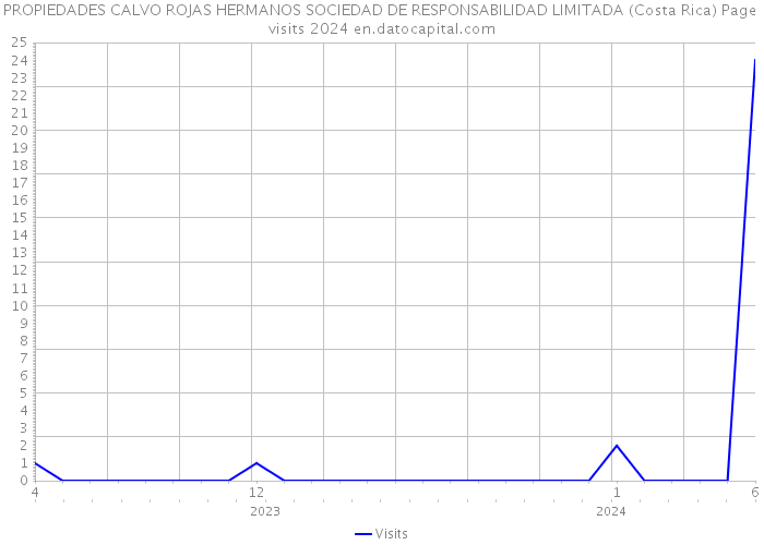 PROPIEDADES CALVO ROJAS HERMANOS SOCIEDAD DE RESPONSABILIDAD LIMITADA (Costa Rica) Page visits 2024 