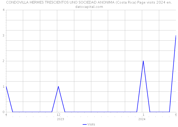 CONDOVILLA HERMES TRESCIENTOS UNO SOCIEDAD ANONIMA (Costa Rica) Page visits 2024 