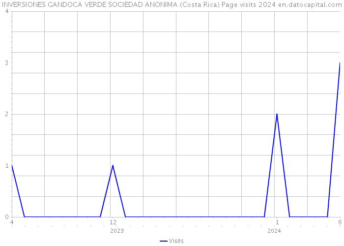 INVERSIONES GANDOCA VERDE SOCIEDAD ANONIMA (Costa Rica) Page visits 2024 