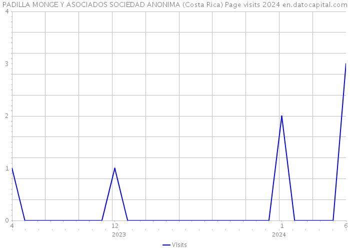 PADILLA MONGE Y ASOCIADOS SOCIEDAD ANONIMA (Costa Rica) Page visits 2024 