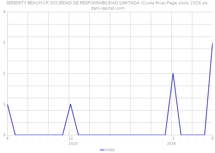 SERENITY BEACH CR SOCIEDAD DE RESPONSABILIDAD LIMITADA (Costa Rica) Page visits 2024 
