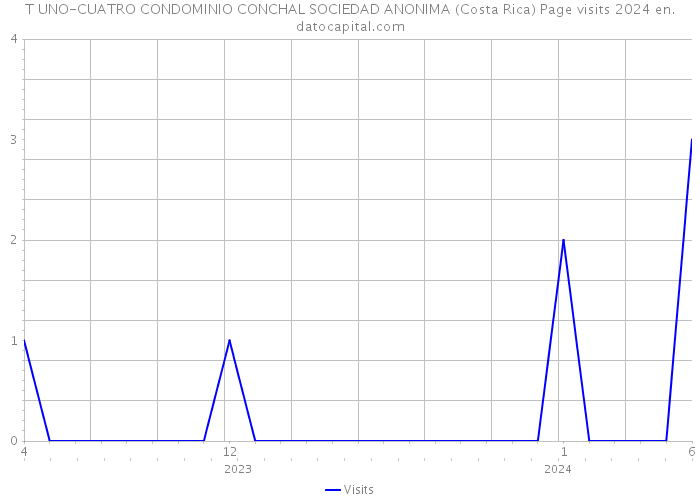 T UNO-CUATRO CONDOMINIO CONCHAL SOCIEDAD ANONIMA (Costa Rica) Page visits 2024 
