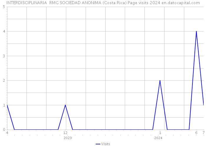 INTERDISCIPLINARIA RMG SOCIEDAD ANONIMA (Costa Rica) Page visits 2024 