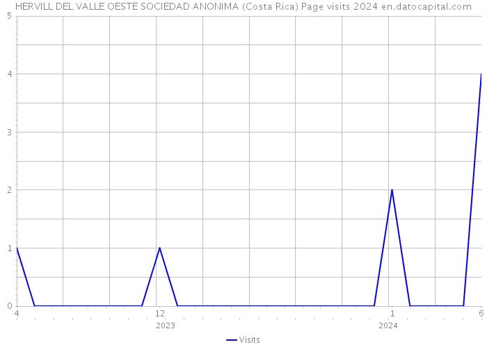 HERVILL DEL VALLE OESTE SOCIEDAD ANONIMA (Costa Rica) Page visits 2024 