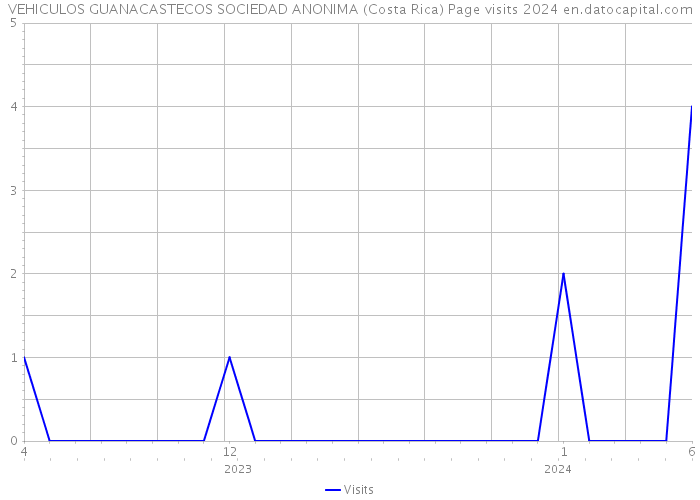 VEHICULOS GUANACASTECOS SOCIEDAD ANONIMA (Costa Rica) Page visits 2024 