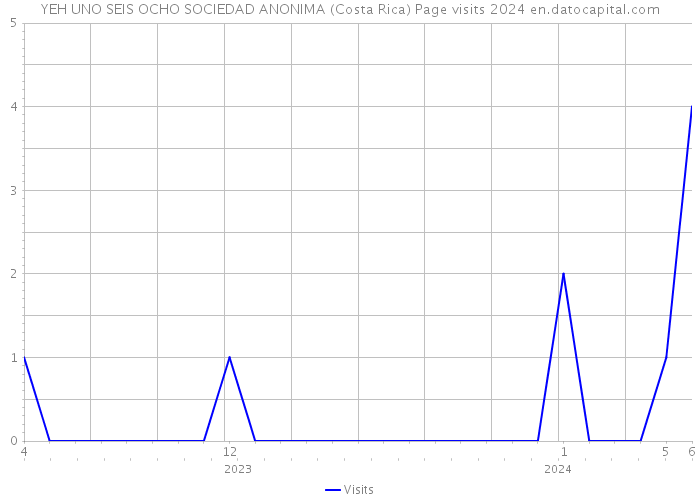 YEH UNO SEIS OCHO SOCIEDAD ANONIMA (Costa Rica) Page visits 2024 