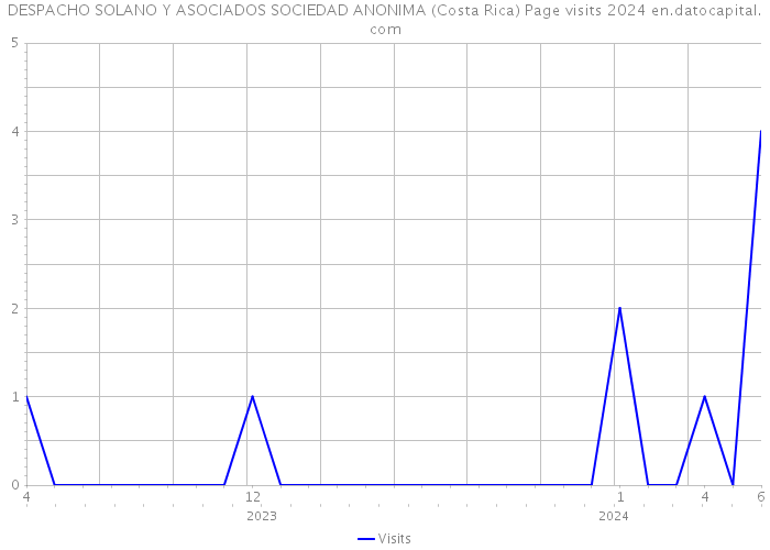 DESPACHO SOLANO Y ASOCIADOS SOCIEDAD ANONIMA (Costa Rica) Page visits 2024 