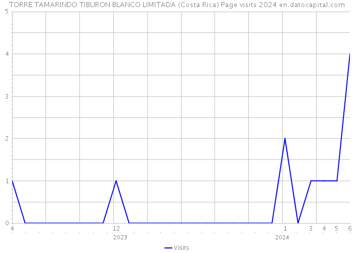 TORRE TAMARINDO TIBURON BLANCO LIMITADA (Costa Rica) Page visits 2024 