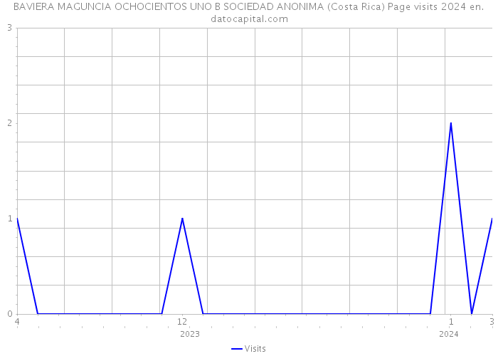 BAVIERA MAGUNCIA OCHOCIENTOS UNO B SOCIEDAD ANONIMA (Costa Rica) Page visits 2024 