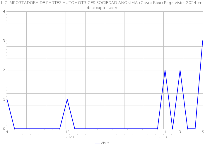 L G IMPORTADORA DE PARTES AUTOMOTRICES SOCIEDAD ANONIMA (Costa Rica) Page visits 2024 