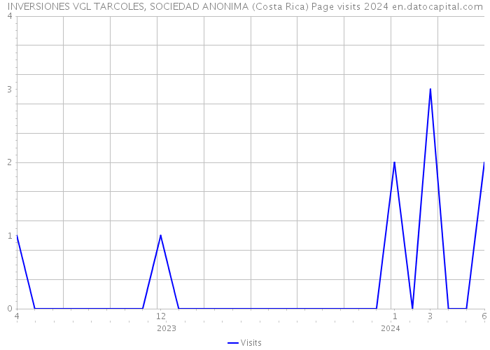 INVERSIONES VGL TARCOLES, SOCIEDAD ANONIMA (Costa Rica) Page visits 2024 
