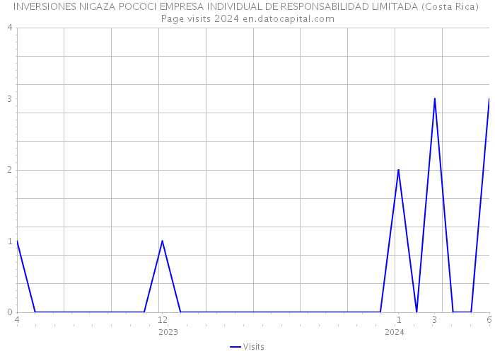 INVERSIONES NIGAZA POCOCI EMPRESA INDIVIDUAL DE RESPONSABILIDAD LIMITADA (Costa Rica) Page visits 2024 