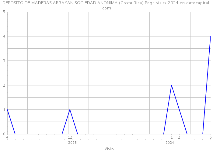 DEPOSITO DE MADERAS ARRAYAN SOCIEDAD ANONIMA (Costa Rica) Page visits 2024 