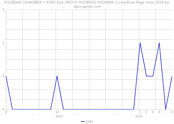 SOCIEDAD GANADERA Y AGRICOLA VIDOCK SOCIEDAD ANONIMA (Costa Rica) Page visits 2024 