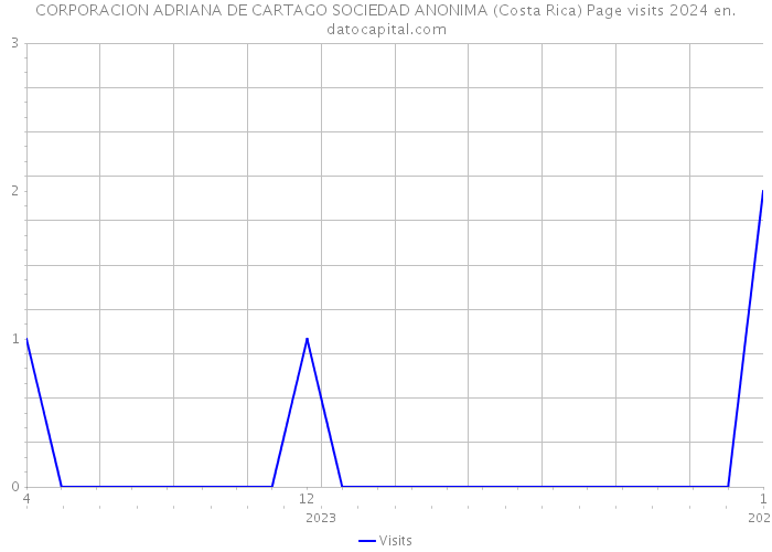 CORPORACION ADRIANA DE CARTAGO SOCIEDAD ANONIMA (Costa Rica) Page visits 2024 