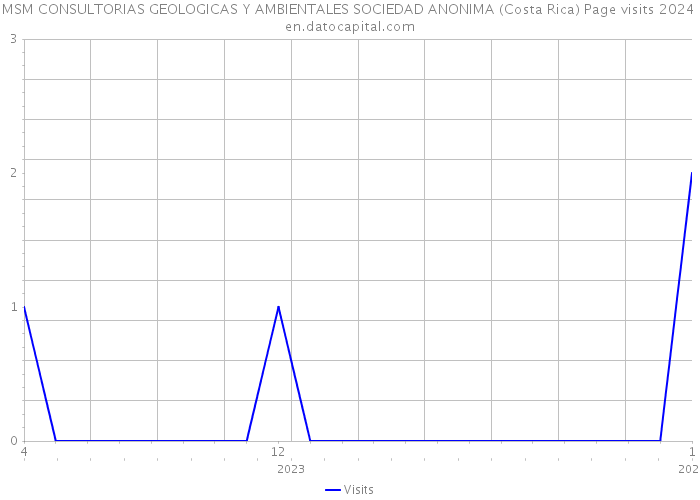 MSM CONSULTORIAS GEOLOGICAS Y AMBIENTALES SOCIEDAD ANONIMA (Costa Rica) Page visits 2024 