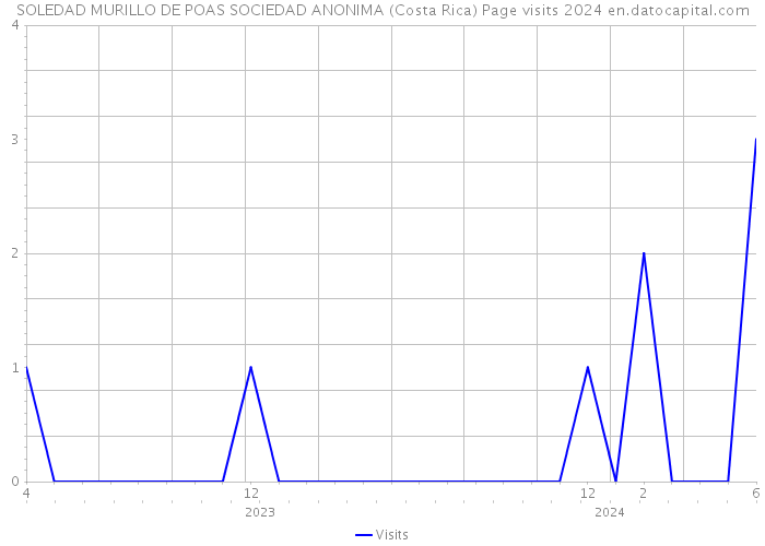 SOLEDAD MURILLO DE POAS SOCIEDAD ANONIMA (Costa Rica) Page visits 2024 