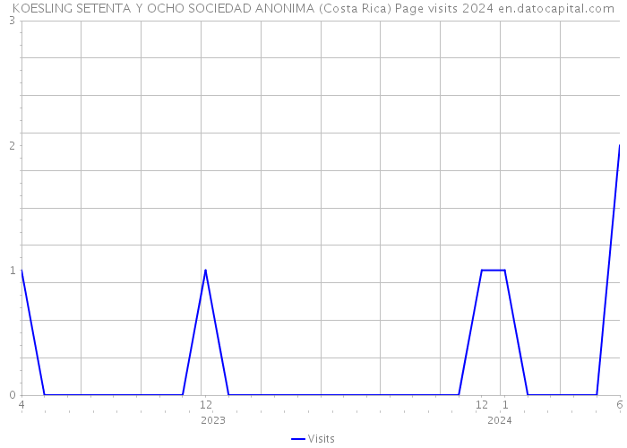 KOESLING SETENTA Y OCHO SOCIEDAD ANONIMA (Costa Rica) Page visits 2024 