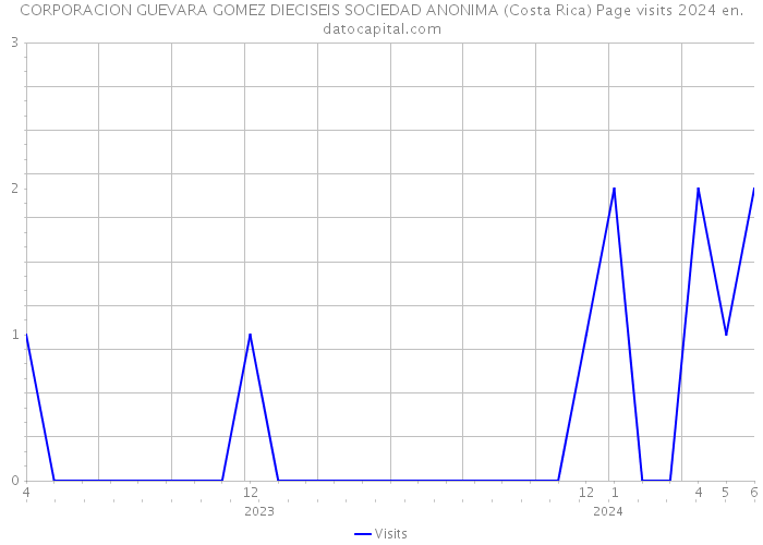 CORPORACION GUEVARA GOMEZ DIECISEIS SOCIEDAD ANONIMA (Costa Rica) Page visits 2024 