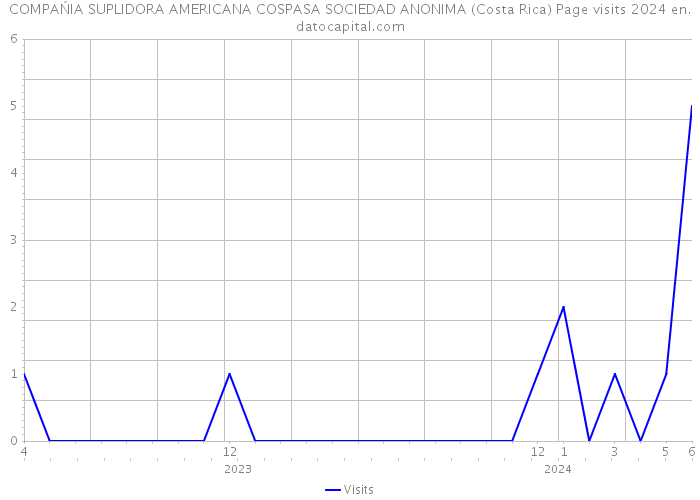 COMPAŃIA SUPLIDORA AMERICANA COSPASA SOCIEDAD ANONIMA (Costa Rica) Page visits 2024 