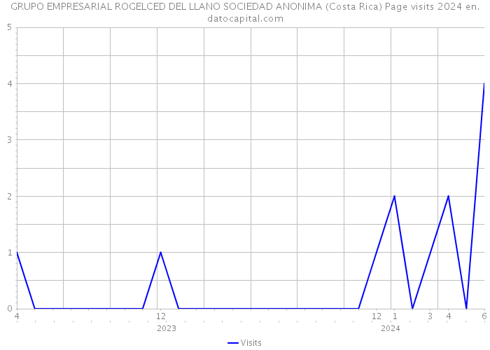 GRUPO EMPRESARIAL ROGELCED DEL LLANO SOCIEDAD ANONIMA (Costa Rica) Page visits 2024 