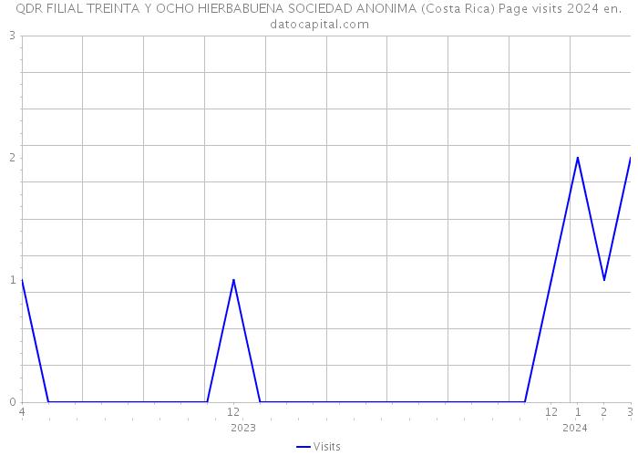 QDR FILIAL TREINTA Y OCHO HIERBABUENA SOCIEDAD ANONIMA (Costa Rica) Page visits 2024 