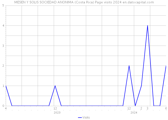 MESEN Y SOLIS SOCIEDAD ANONIMA (Costa Rica) Page visits 2024 