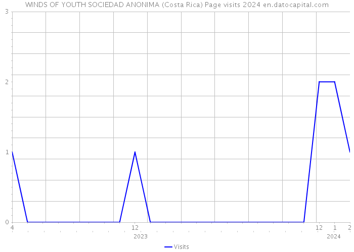 WINDS OF YOUTH SOCIEDAD ANONIMA (Costa Rica) Page visits 2024 