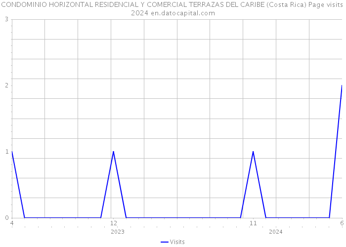 CONDOMINIO HORIZONTAL RESIDENCIAL Y COMERCIAL TERRAZAS DEL CARIBE (Costa Rica) Page visits 2024 