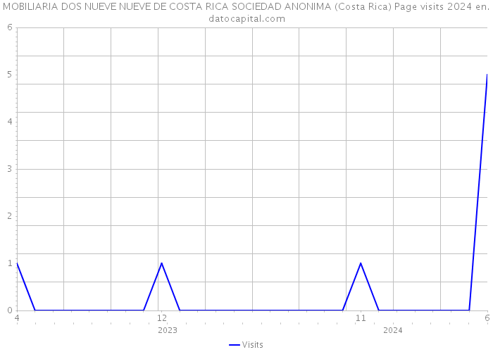 MOBILIARIA DOS NUEVE NUEVE DE COSTA RICA SOCIEDAD ANONIMA (Costa Rica) Page visits 2024 